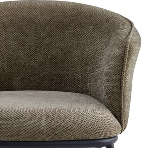 Alvin-fauteuil de table en tissu luxury taupe