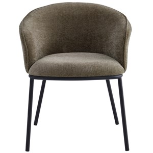 Alvin-fauteuil de table en tissu luxury taupe