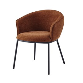 Alvin-fauteuil de table en tissu luxury terracotta