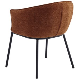 Alvin-fauteuil de table en tissu luxury terracotta