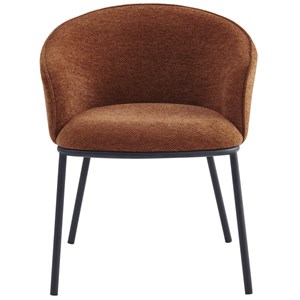 Alvin-fauteuil de table en tissu luxury terracotta