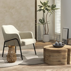 Layton-fauteuil en tissu luxury grège