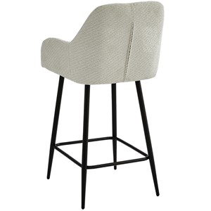 Lea-fauteuil de bar en tissu ikon coloris lin (x2)
