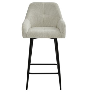 Lea-fauteuil de bar en tissu ikon coloris lin (x2)