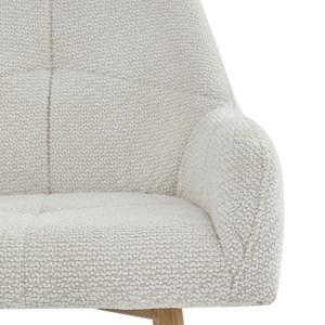 Lea-fauteuil de bar en tissu ikon coloris lin et métal chêne (x2)
