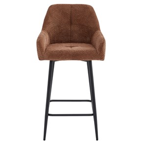 Lea-fauteuil de bar en tissu ikon terracotta (x2)