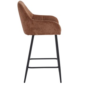 Lea-fauteuil de bar en tissu ikon terracotta (x2)