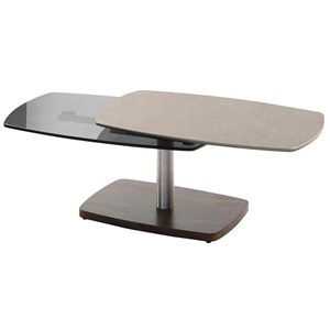 Table basse plateaux verre gris pierre