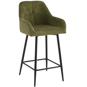Lea-fauteuil de bar en tissu ikon olive (x2)