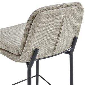 Nolan-chaise de bar en tissu luxury grège  (x2)