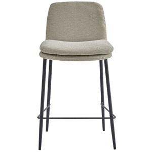 Nolan-chaise de bar en tissu luxury grège  (x2)