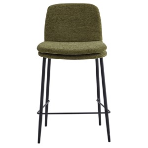 Nolan-chaises de bar en tissu luxury kaki (x2)