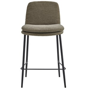 Nolan-chaise de bar en tissu luxury taupe (x2)