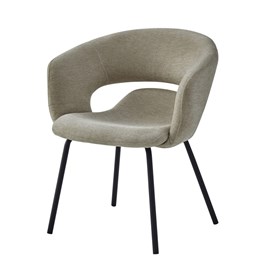 Travis-fauteuil de table en tissu luxury grège