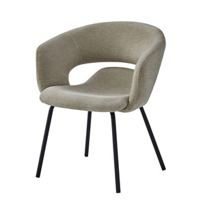 Travis-fauteuil de table en tissu luxury grège