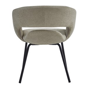 Travis-fauteuil de table en tissu luxury grège