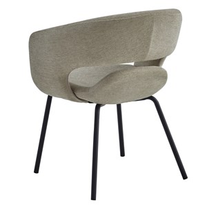 Travis-fauteuil de table en tissu luxury grège