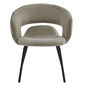 Travis-fauteuil de table en tissu luxury grège