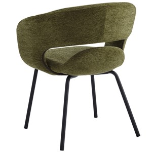 Travis-fauteuil de table en tissu luxury kaki