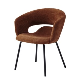 Travis-fauteuil de table en tissu luxury terracotta