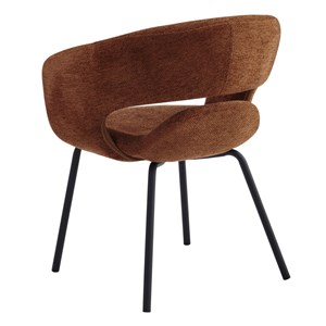 Travis-fauteuil de table en tissu luxury terracotta