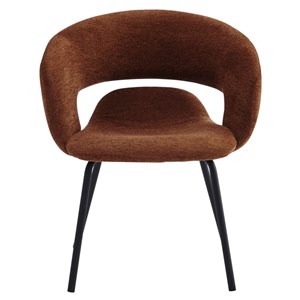 Travis-fauteuil de table en tissu luxury terracotta