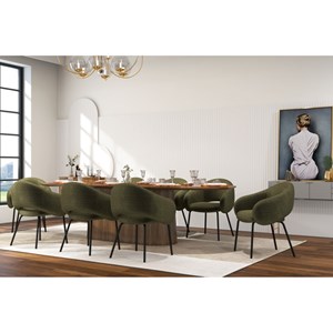 Sharp-fauteuil de table en tissu luxury kaki (x2)