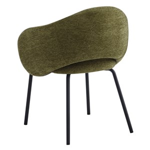 Sharp-fauteuil de table en tissu luxury kaki (x2)