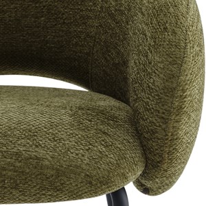 Sharp-fauteuil de table en tissu luxury kaki (x2)