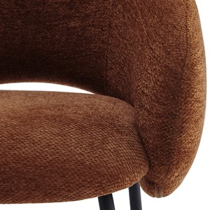 Sharp-fauteuil de table en tissu luxury terracotta (x2)