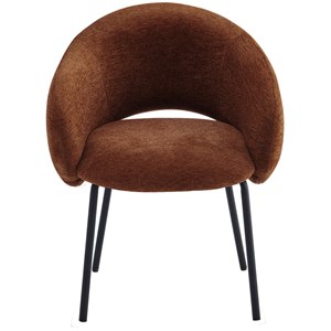 Sharp-fauteuil de table en tissu luxury terracotta (x2)