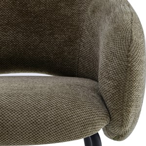 Sharp-fauteuil de table en tissu luxury taupe (x2)