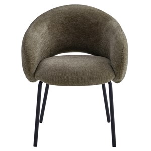 Sharp-fauteuil de table en tissu luxury taupe (x2)