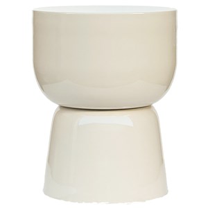 Kian-table basse d'appoint acier laqué ivory