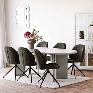 Armor-table à manger ovale 8&nbsp;10 personnes 220 cm, coloris sable