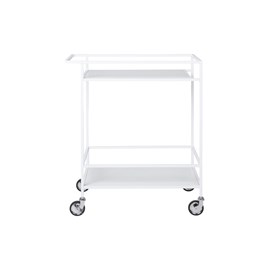 Chic-desserte à roulettes blanche