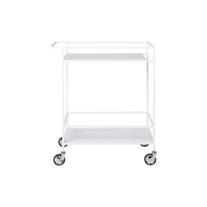 Chic-desserte à roulettes blanche