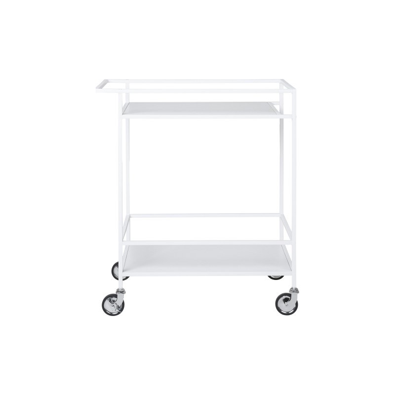 Chic-desserte à roulettes blanche