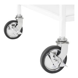 Chic-desserte à roulettes blanche