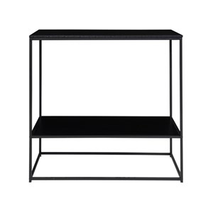 Chic-console noire et métal 80x80 cm