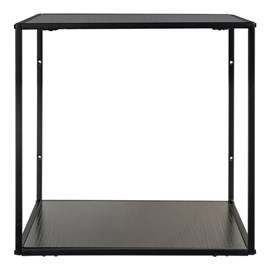 Chic-étagère murale noire et métal 36x36 cm