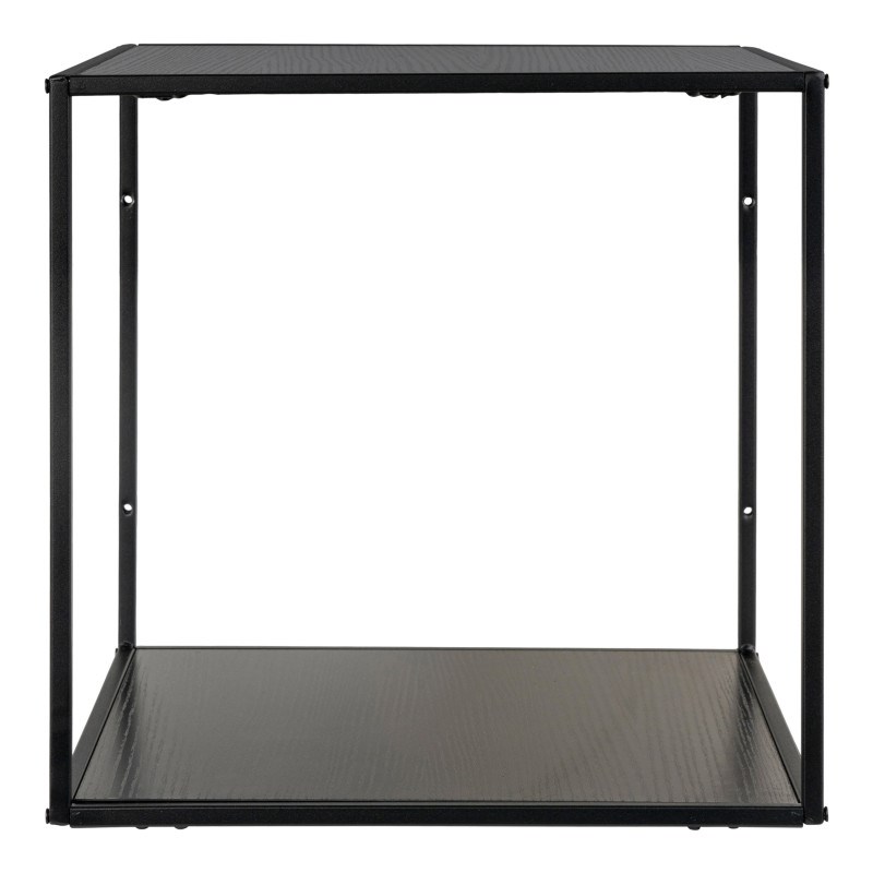 Moloo - Chic-étagère murale noire et métal 36x36 cm