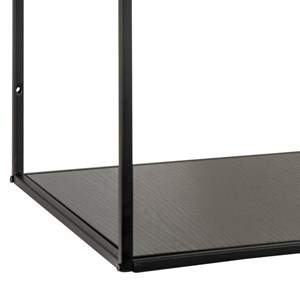 Chic-étagère murale noire et métal 36x36 cm