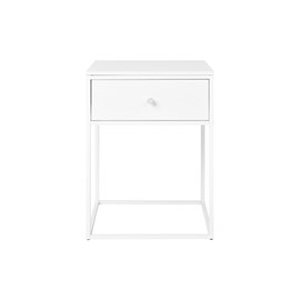Chic-table d'appoint 1 tiroir blanc 40x55 cm