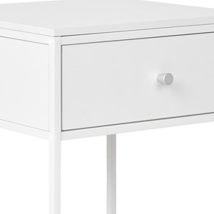 Chic-table d'appoint 1 tiroir blanc 40x55 cm