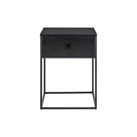 Chic-table d'appoint 1 tiroir noire 40x55 cm
