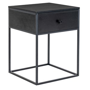 Chic-table d'appoint 1 tiroir noire 40x55 cm