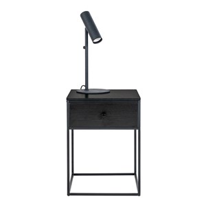 Chic-table d'appoint 1 tiroir noire 40x55 cm