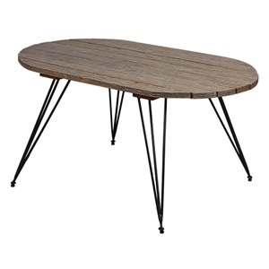 Rattan - table basse ovale