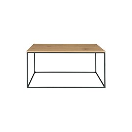 Chic-table basse décor chêne et métal 90x60 cm